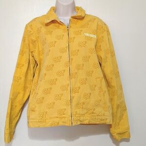 Odd future yellow Jean jacket women's size Medium